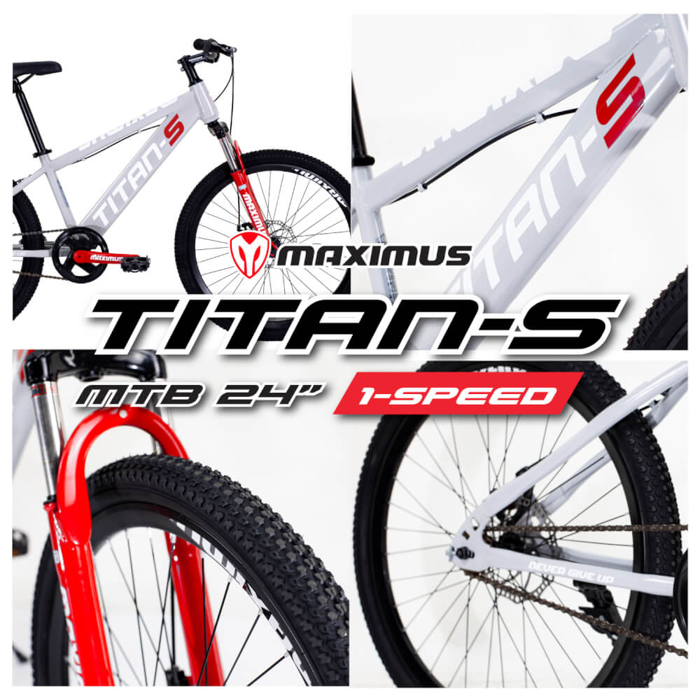 จักรยานเด็กโต MAXIMUS รุ่น TITAN-S สีน้ำเงิน ล้อ 24 นิ้ว